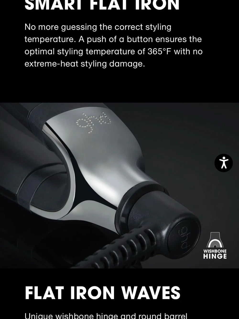 ghd Black Ceramic Hair Straightener - 1